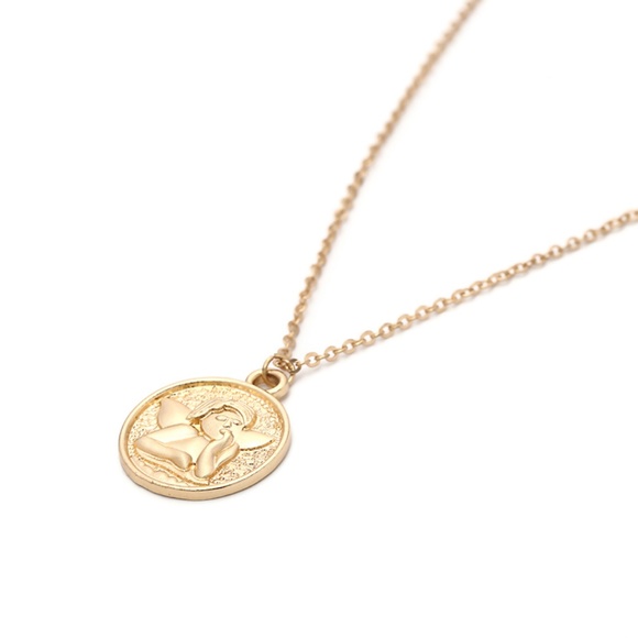 Antique Style//Ancient Angle Coins Cupid Necklace5 - Picture 3 of 5